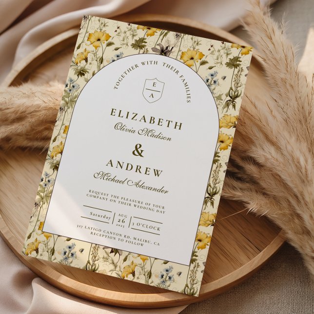 Timeless Floral Arch Wedding Invitation (Creator Uploaded)