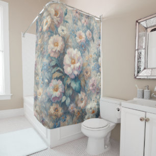 Timeless Floral Art – Classic Botanical Blooms Shower Curtain
