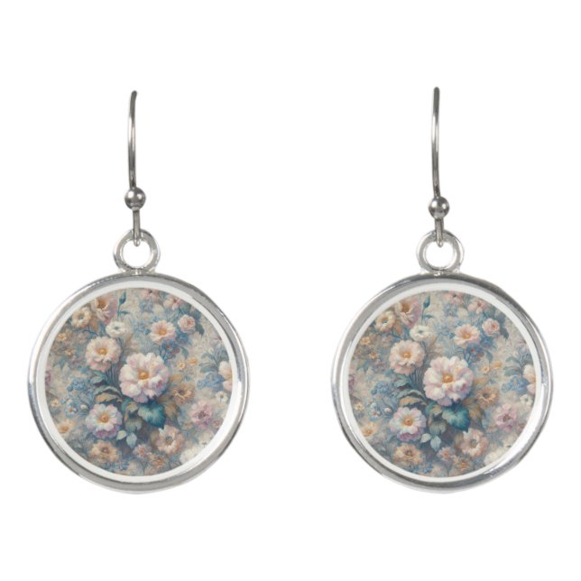 Timeless Floral Elegance: Classic Blooms  Earrings (Front)