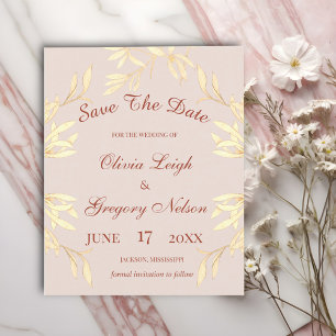 Timeless Floral Rustic Budget Save the Date Flyer