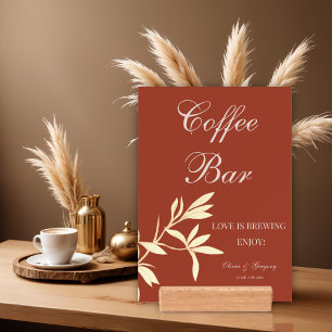 Timeless Floral Rustic Coffee Bar wedding Holder