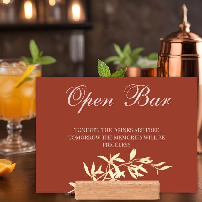 Timeless Floral Rustic Open Bar  Holder (Creator Uploaded)