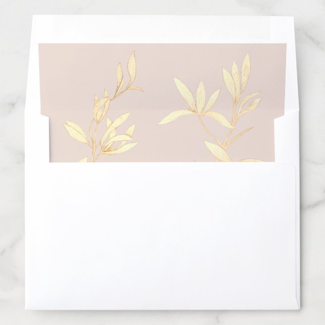 Timeless Floral Rustic Wedding Envelope Liner (In Envelope)