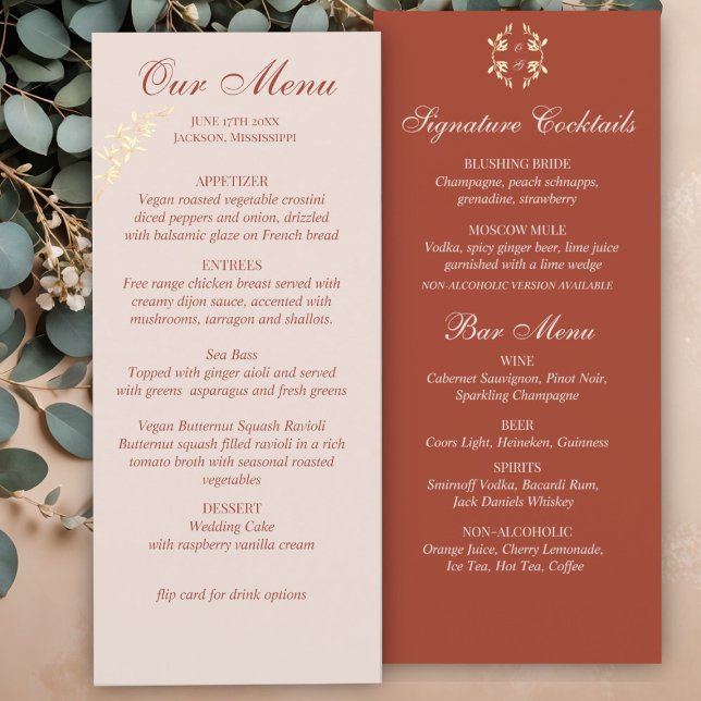 Timeless Floral Rustic Wedding Menu (Creator Uploaded)
