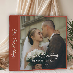 Timeless Floral Rustic Wedding photo album 3 Ring Binder