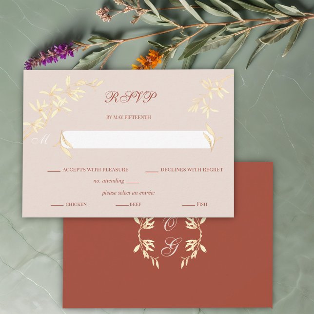 Timeless Floral Rustic Wedding RSVP Card (Creator Uploaded)