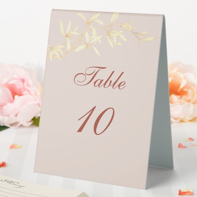 Timeless Floral Rustic Wedding Table Tent (In SItu (Wedding))