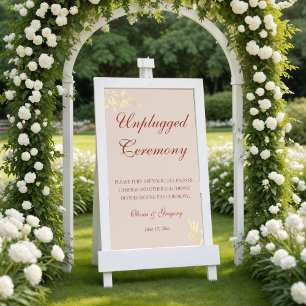 Timeless Floral Rustic Wedding Unplugged Ceremony Foam Board