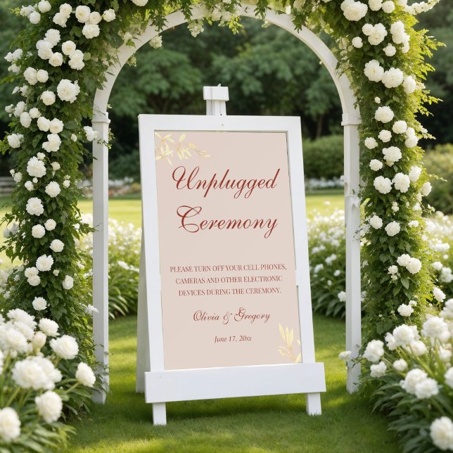 Timeless Floral Rustic Wedding Unplugged Ceremony  Foam Board (Creator Uploaded)