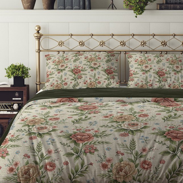 Timeless Floral Shabby Chic Bedding Classic Charm Duvet Cover (Timeless Floral Shabby Chic Bedding Classic Charm Duvet Cover)