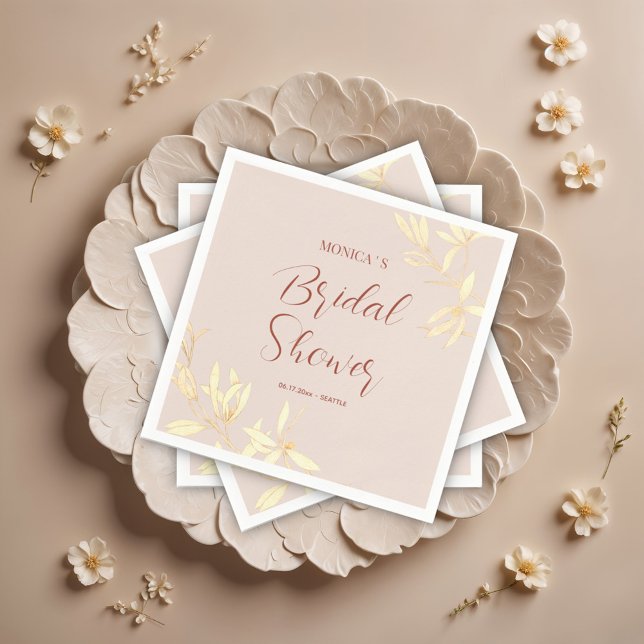 Timeless Floral Symphony Bridal Shower Napkins (Creator Uploaded)