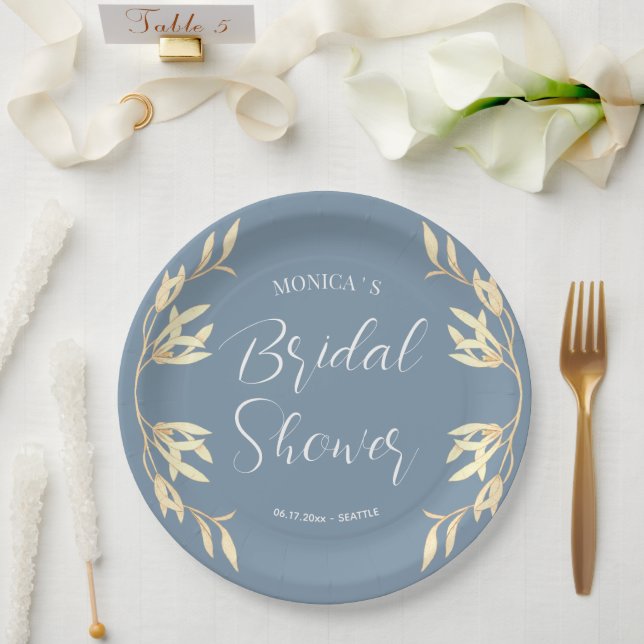Timeless Floral Symphony Bridal Shower Paper Plates (Wedding)