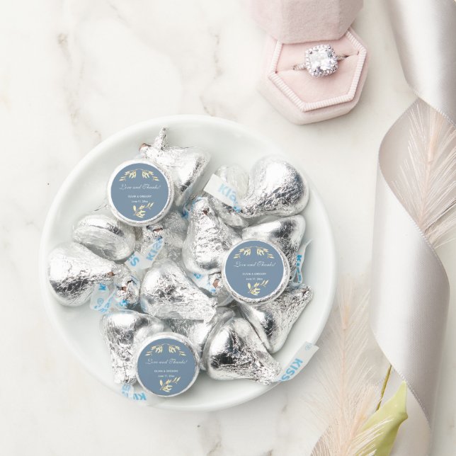 Timeless Floral Symphony in Blue Wedding  Hershey®'s Kisses® (Wedding)