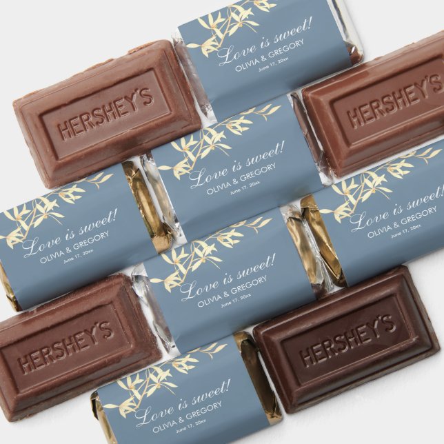 Timeless Floral Symphony in Blue Wedding Hershey's Miniatures (Assorted)