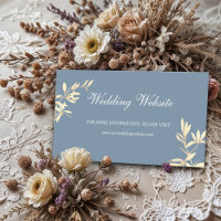 Timeless Floral Symphony in Blue Wedding Website