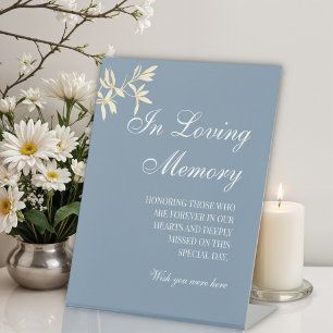 Timeless Floral Symphony In Loving Memory  Pedestal Sign