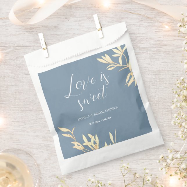 Timeless Floral Symphony Love is sweet Favor Bag (Clipped)