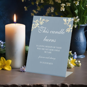 Timeless Floral Symphony This candle burns Pedestal Sign
