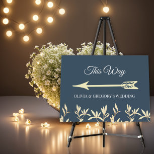 Timeless Floral Symphony Wedding Direction Foam Board