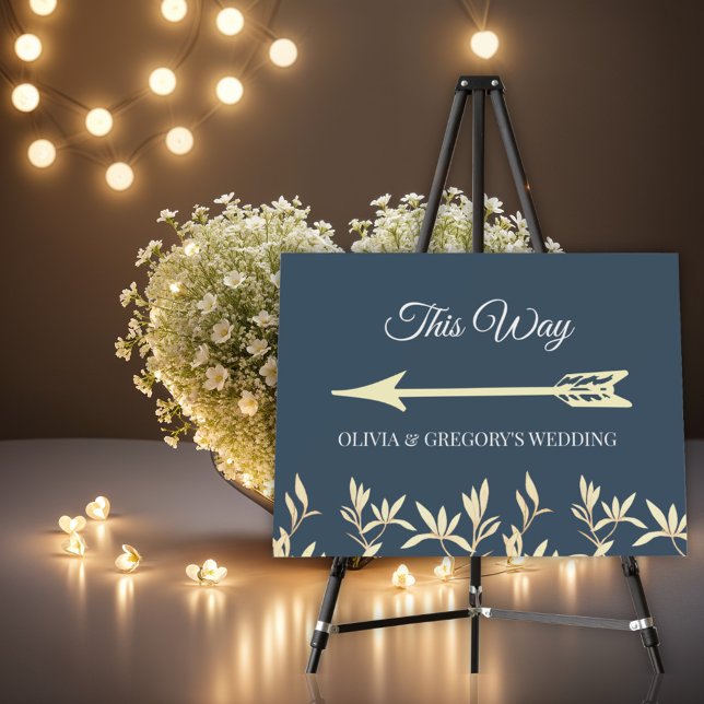 Timeless Floral Symphony Wedding Direction Foam Board (Creator Uploaded)