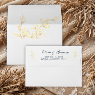 Timeless Floral Symphony Wedding Envelope