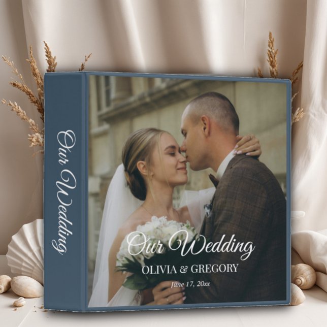 Timeless Floral Symphony Wedding photo album 3 Ring Binder (Creator Uploaded)