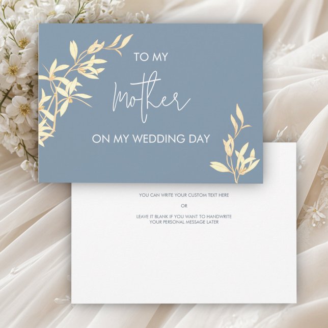 Timeless Floral To my mother on my Wedding Day Invitation (Creator Uploaded)