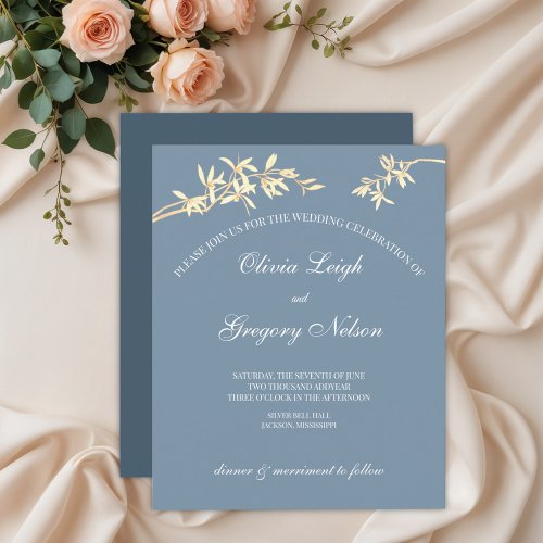 Timeless Flower Budget Wedding Invitation