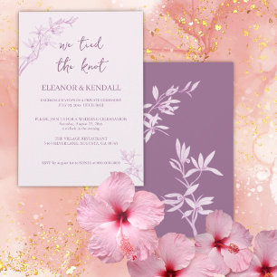 Timeless Flower "Tied the Knot" Wedding Invitation