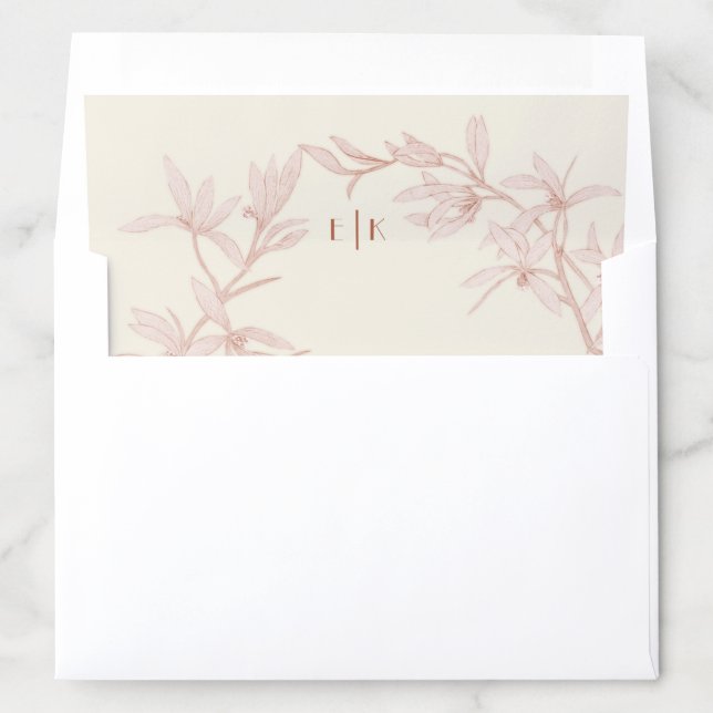Timeless Flower Wedding Envelope Liner (In Envelope)