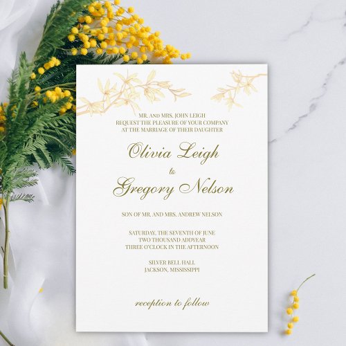 Timeless Flower Wedding Invitation