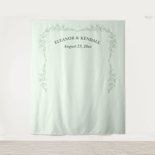 Timeless Flower Wedding Photo Booth Backdrop (Front)