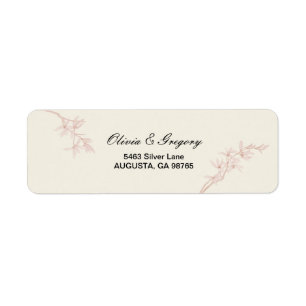 Timeless Flower Wedding Return Address Label