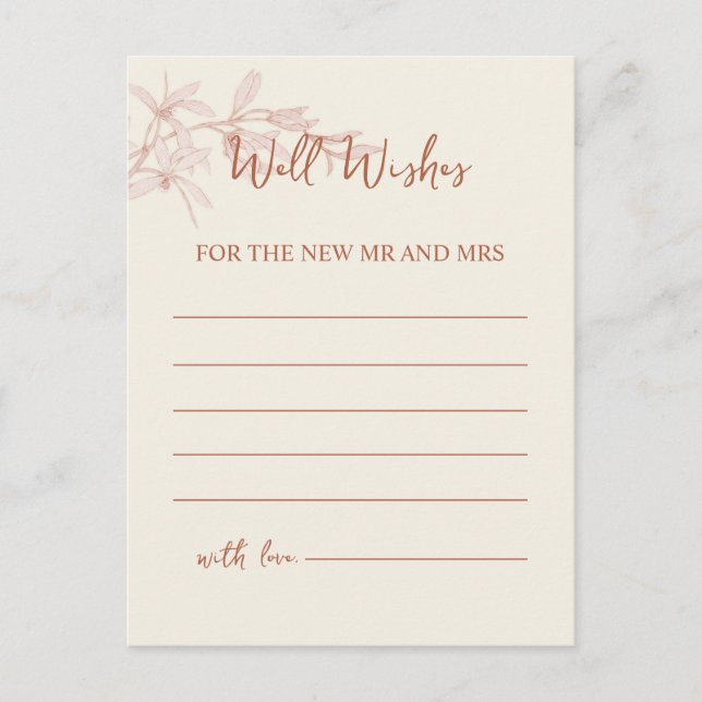 Timeless Flower Well Wishes  Postcard (Front)