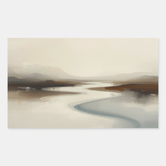 Timeless Fountain Paintings – Elegant Art Capturin Rectangular Sticker