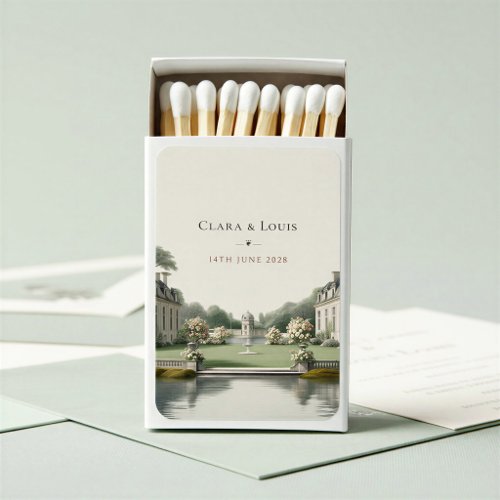 Timeless Garden | French Château Monogram Wedding  Matchboxes