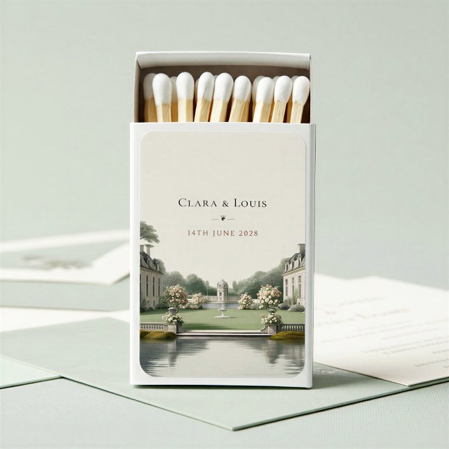 Timeless Garden | French Château Monogram Wedding  Matchboxes (Creator Uploaded)