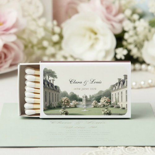 Timeless Garden | French Château Monogram Wedding Matchboxes