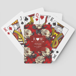 Timeless Gardenias Elegant Wedding Poker Cards