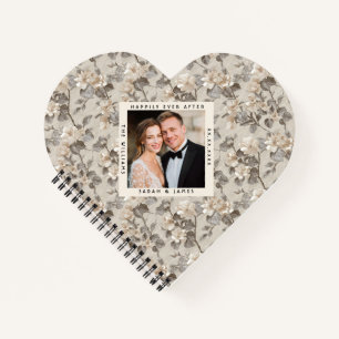 Timeless Gardenias Sparkle Tropical Wedding Notebook