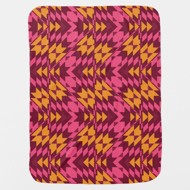 Timeless Geometric: Seamless Pattern Baby Blanket (Front)