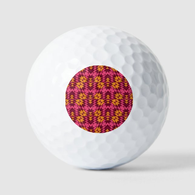 Timeless Geometric: Seamless Pattern Golf Balls (Front)
