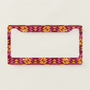 Timeless Geometric: Seamless Pattern License Plate Frame
