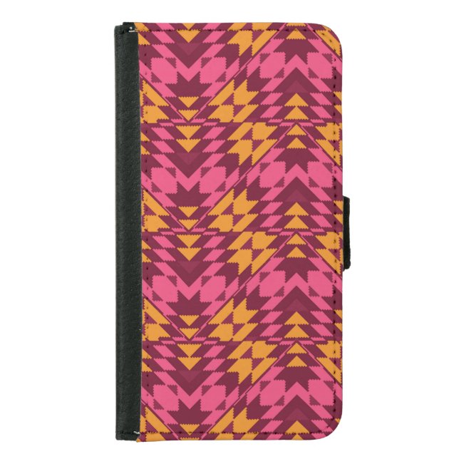 Timeless Geometric: Seamless Pattern Samsung Galaxy Wallet Case (Front)