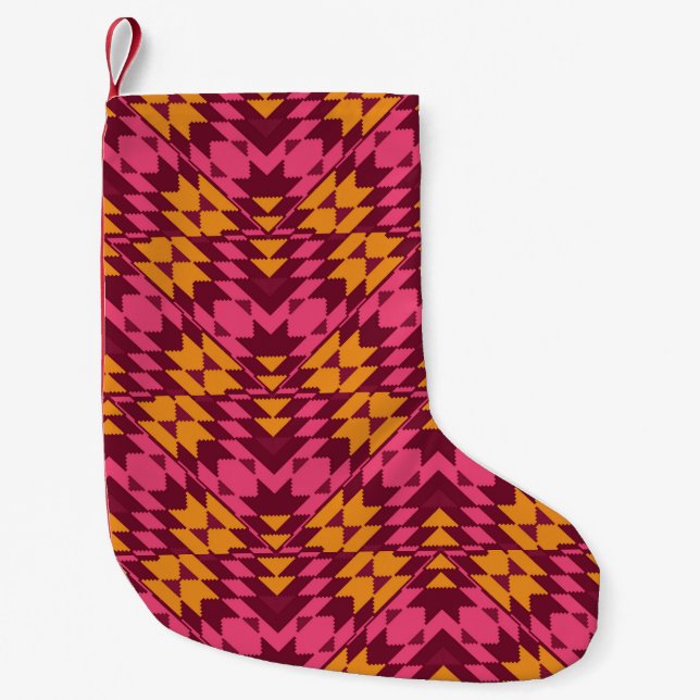 Timeless Geometric: Seamless Pattern Small Christmas Stocking (Front)