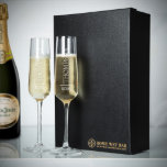 Timeless Gift Box with Set of Asti Engraved Flutes<br><div class="desc">These engraved champagne flutes are timeless,  and are a wonderful way to express your love,  joy,  and cherished memories. The engraved champagne flutes gift box set is a perfect gift for couples announcing their engagement,  on their wedding day,  or for those celebrating an anniversary.</div>
