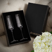 Timeless Gift Box with Set of Asti Engraved Flutes (Open Box)