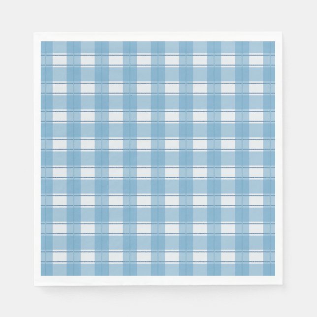 Timeless Gingham Blue Napkins (Front)