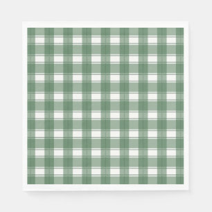 Timeless Gingham Green Napkins