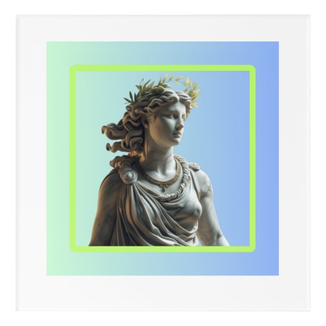 Timeless Grace: The Serenity of a Marble Muse Acrylic Print (Front)